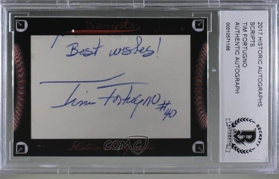 BAS 2017 Historic Auto Scripts Cut Auto Tim Fortugno BCCG Authentic Auto - Image 1 of 2
