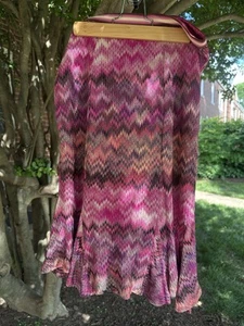 Falda tejida Missoni etiqueta naranja rosa y morado. Talla 40 - Imagen 1 de 4