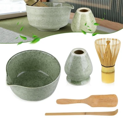 Matcha Set Macha Tea Set Matcha Broom Matcha Bowl Matcha Spoon Mixer Stand - Image 1 of 4