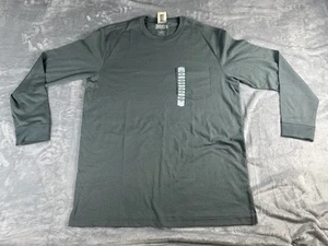 Duluth Trading Mens Long Sleeve Shirt Size Large Green Longtail Crew Pocket - Bild 1 von 12