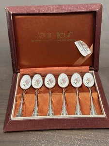 Jouir Fleur Cloisonne emaillierte Löffel - Bild 1 von 3