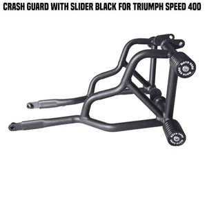 CRASH GUARD WITH SLIDER, BLACK FIT FOR TRIUMPH SPEED 400 & SCRAMBLER 400X - Picture 1 of 6