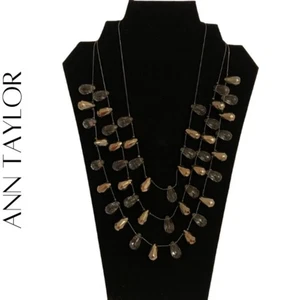 Collar lágrima ANN TAYLOR 3 hilos ¡NUEVO SIN ETIQUETAS! - Imagen 1 de 9