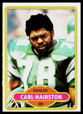 Carl Hairston, 1980 Topps, #92, Philadelphia Eagles, RC - Image 1 of 2