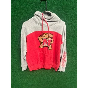 Women's University of Maryland Gray & Red Hoodie Sweatshirt Sz Large - Bild 1 von 6