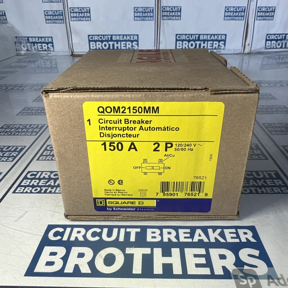 Square D QOM2150MM 150 Amp 240V 2 Pole Circuit Breaker-Warranty (New In Box) - Image 1 of 1