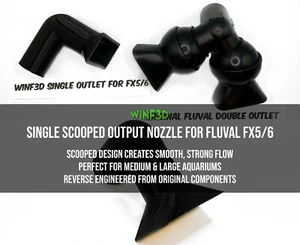 Single Output Nozzle / Outflow Outlet For Fluval FX5 FX6 External Filter Systems - Picture 1 of 6