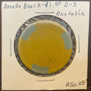 Puerto Rico, Dorado Beach, D-3, Würfeltisch, Casino Chip, 1,00 $ - Bild 1 von 4