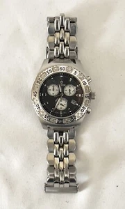Vtg Croton Chronomaster Diamond Case Sapphire Crysta Stainless Steel Diver Watch - Picture 1 of 7