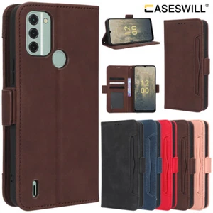 For Nokia C31 C02 C22 C32 C12 Plus Pro G22 Leather Wallet Case+Screen Protector - Picture 1 of 29