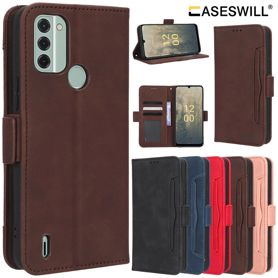 For Nokia C31 C02 C22 C32 C12 Plus Pro G22 Leather Wallet Case+Screen Protector - Image 1 of 4