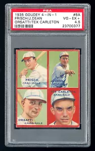 1935 Goudey 6A Frankie Frisch Dizzy Dean PSA 4.5 Short Print St. Louis Cardinals - Picture 1 of 2