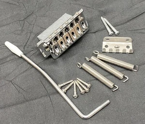 Real Fender Squier THIN BODY Strat TREMOLO BRIDGE System w/Arm SHORT BLOCK - Picture 1 of 19