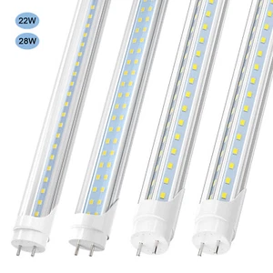 T8 4FT LED Tube Light Bulb 22W 28W G13 6500K 4 FT LED Shop Light Bulbs 2 Pin - Picture 1 of 15