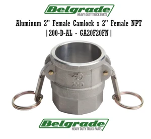 Aluminum Female Coupler X Female Thread 2in OE Equivalent to 200-D-AL GA20F20FN - Picture 1 of 3
