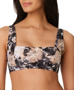 MSRP $48 Bar III Wet n Wild Square-Neck Bikini Top Black Size Medium - Picture 1 of 1