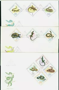 1965 Reptiles,Turtle,Tortoise,Bull lizard,Viper,snake,Serpent,Romania,M.2377,FDC - Picture 1 of 2