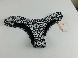 Parte inferior de bikini ""rayos del sol"" para mujer XS diseño blanco y negro NUEVO - Imagen 1 de 3