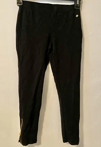 Kate Spade Girl's Black Leggings Pants Ankle Zipper Size 8 Orig. $69 - Picture 1 of 6