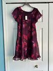 NWT Gap Kids Butterfly  Dress Size 12 Red Attached Slip Polyester