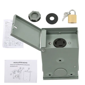 Caja de toma de corriente generador de 30 amperios NEMA L14-30R 125/250 4 clavijas - Imagen 1 de 13