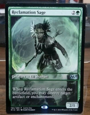 Reclamation Sage M15 Gameday Promo MTG Magic The Gathering LP Commander - Image 1 of 2