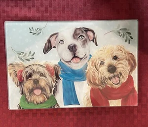 "Doggo Pals" Glass Cutting Or Serving Board. - Bild 1 von 4