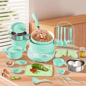 Kid Cooking Set Real Safe Easy Montessori Kitchen Tools - Picture 1 of 7