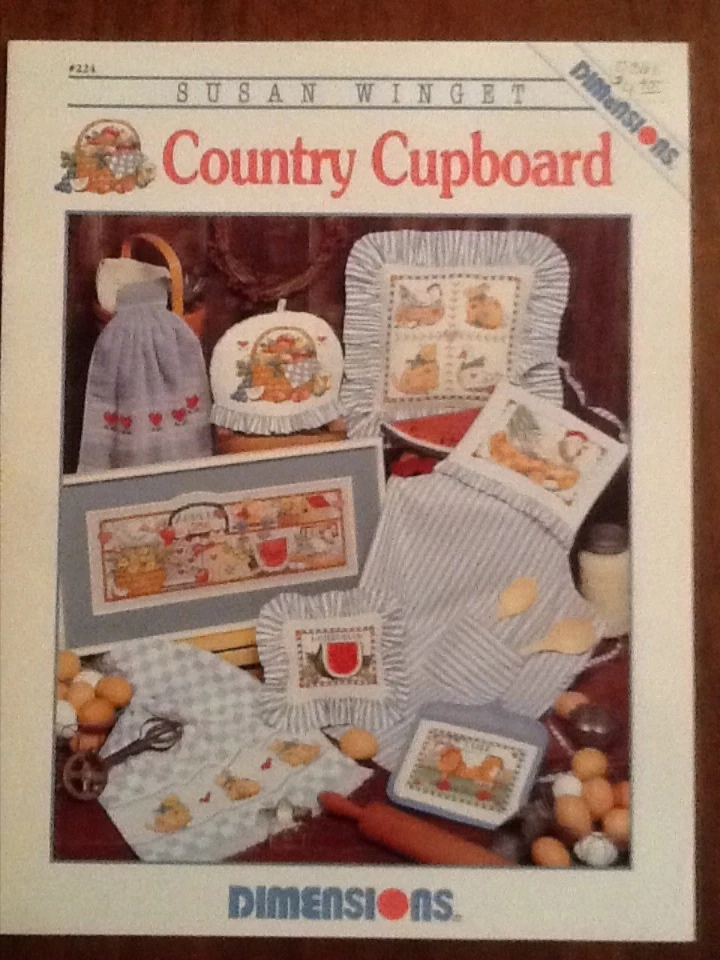 Dimensions Cross Stitch Pattern Chart Leaflet by Susan Winget COUNTRY CUPBOARD  - Image 1 of 1