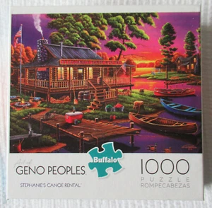 Buffalo Games Stephanie's Canoe Rental 1000 pc- complete, VG condition - Picture 1 of 4