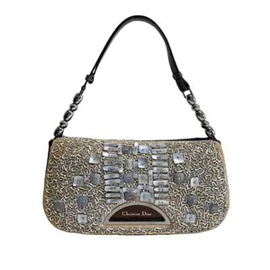 DIOR Dior Malice Pearl Silver Beads Embroidery Shoulder Bag - Picture 1 of 20