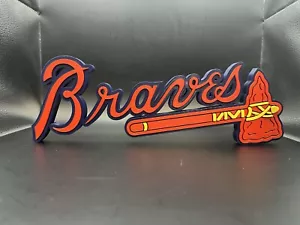 Atlanta Braves Logo Schild Display | 3D Wand Schreibtisch Regal Kunst - Bild 1 von 4