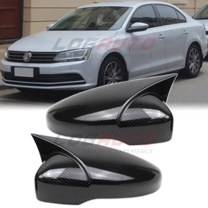 For VW Jetta Passat CC 09-17 Carbon Fiber Side Mirror House Cover Trim With Turn - Picture 1 of 13