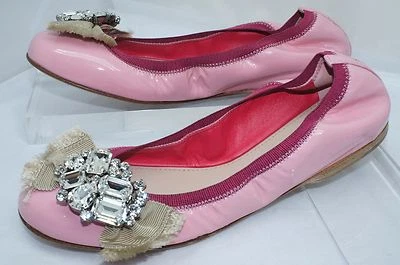New Miu Miu Women's Shoes Size 36 Ballet Flats Vernice Pink - Image 1 of 4