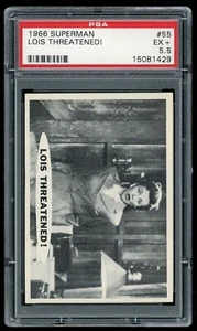 Tarjeta Topps Superman 1966 #55 Lois amenazada PSA 5,5 - Imagen 1 de 4