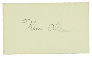 "Seattle Mariners " Kim Allen Signed 3X5 Card COA - Picture 1 of 2