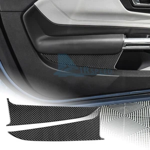For Ford Mustang 2024-2025 Carbon Fiber Inner Door Armrest Cover Stickers Black - Picture 1 of 9