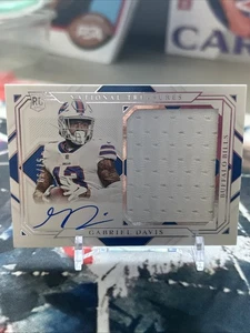 Camiseta deportiva Panini National Treasures Gabriel Davis 2020 novato automática RC/99 Bills - Imagen 1 de 4