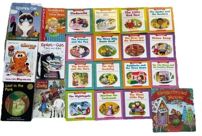 Books Lot for kids 4-8 Years Old Splat The Cat Garfield Fairytales Short Stories - Image 1 of 4
