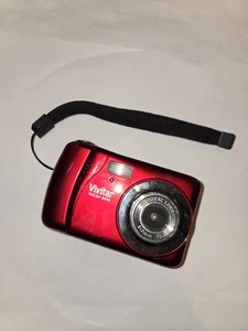 Vivitar ViviCam XX14 Burgundy Slim Digital Camera Flip Screen Parts Repair - Picture 1 of 9