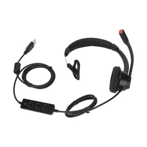 Single Ear Telephone Headset Noise Reduction Volume Adjustment Mute USB Busi Hot - Zdjęcie 1 z 22