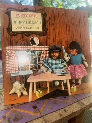 VTG ATQ Harry Nilsson  John Lennon Lost Weekend Pussy Cats vinyl LP Fine1974 1st - Image 1 of 4