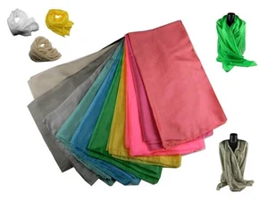 Pelzstola Elegant Fluo Satin Seide Beige Fuchsie Stola Grün Gold Orange Von Fest - Bild 1 von 24