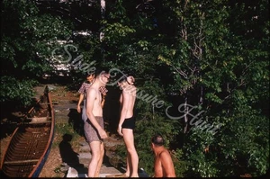 Costume da bagno uomo senza camicia Lake Dock 35mm scivolo anni 60 - Foto 1 di 3