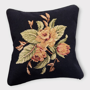 Lauren Ralph Lauren Home Needlepoint Embroidered Pillow Cover Throw 12'x12"