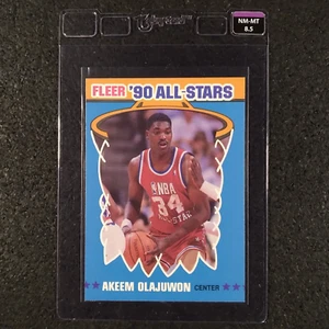 1990 Fleer All-Stars Hakeem Olajuwon #3 Sticker - Taby Card™ NM-MT 8.5 - Picture 1 of 2