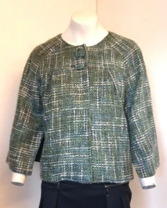 Wunderschöne grüne Schleife Poncho Cape Style Jacke mit Krawatte Gestell - Größe S-M - Brandneu ohne Etikett! - Bild 1 von 5