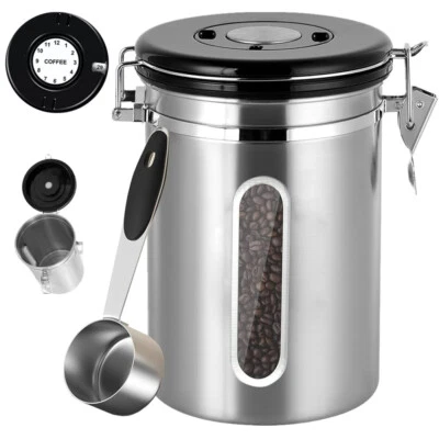 1,8L Kaffeebehälter Edelstahl Luftdicht Kaffeebohnen Dose Tee Aromadose DHL - Bild 1 von 4
