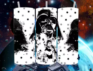 Star Wars Luke Skywalker Darth Vader Edelstahl weiß/schwarz Becher - 20 Unzen - Bild 1 von 3