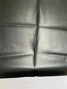 Black FAUX LEATHERETTE UPHOLSTERY FABRIC Remnant L 119 cm x W 79 CM - Picture 1 of 6